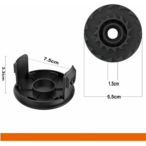 Linjespole för BOSCH EasyGrassCut 18 23 26 Art 23 26 Trimmer Reservdelar (BOSCH F016800569 / F16800385, 4 st)