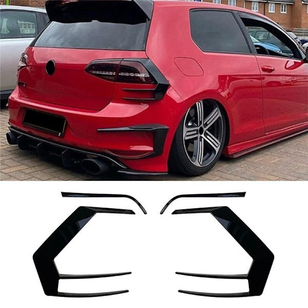 Bakre støtfanger spoiler blad vindlys for Golf 6 MK6 7 MK7 MK7.5 GTD 2009-2020
