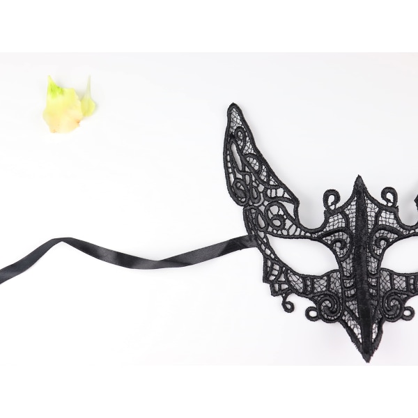 Naisten Naamiaisnaamio Black Cat Lace Mask 3kpl