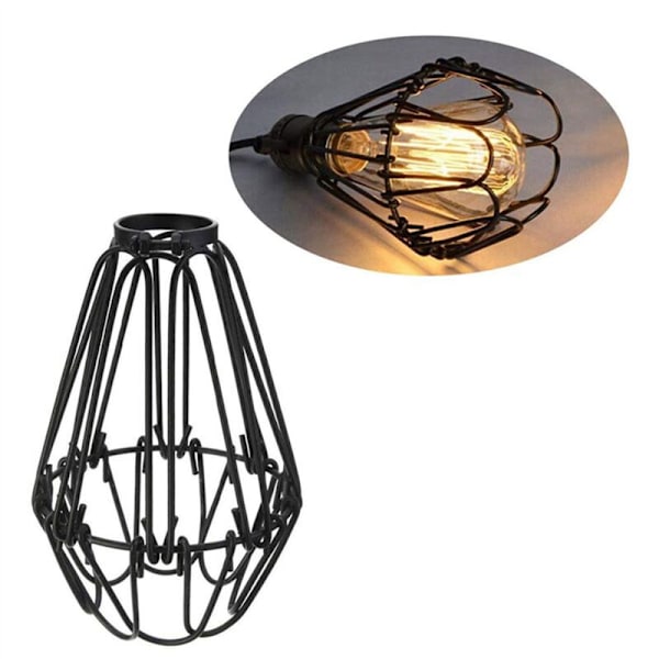 Justerbara Metallburlampskärmar, 4-pack Metallfågelbur Glödlampa Ö-hängande Ljusarmatur Dropplampa
