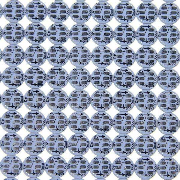 100 stk. WS2812B WS2812 LED-chip og kølelegeme 5V 5050 RGB WS2811 IC indbyggede pixels moduler (hvid)