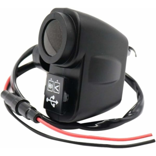 12V 5V MC USB-laddare för 2.1A 12V MC-laddare med LED-voltmeterdisplay Termometer