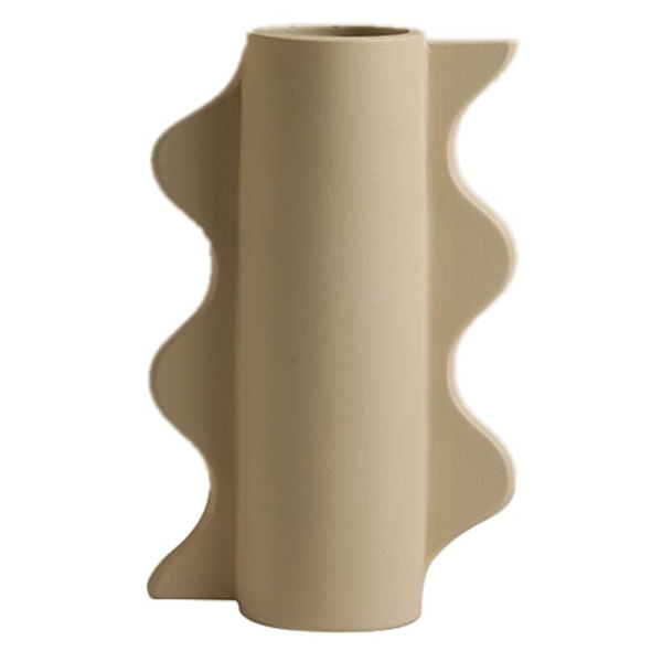 Nordisk geometrisk Morandi keramisk vas vardagsrum blomsterarrangemang torkad blomma dekoration färgglad konstvas, A