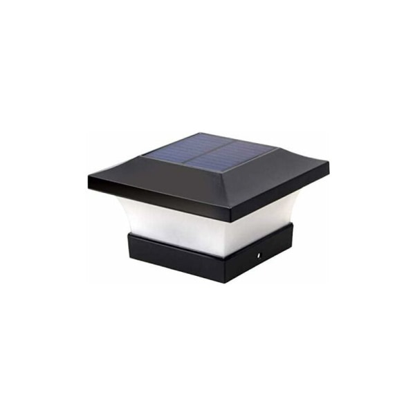 Solcelle Stolpe Solcelle Lys, Solcelle Stolpe Solcelle Stolpelampe Solcelle Søylelampe Vanntett Utendørs Kolonnelampe LED Solcellelampe for Trestolper, Dekk, Terrasse, F
