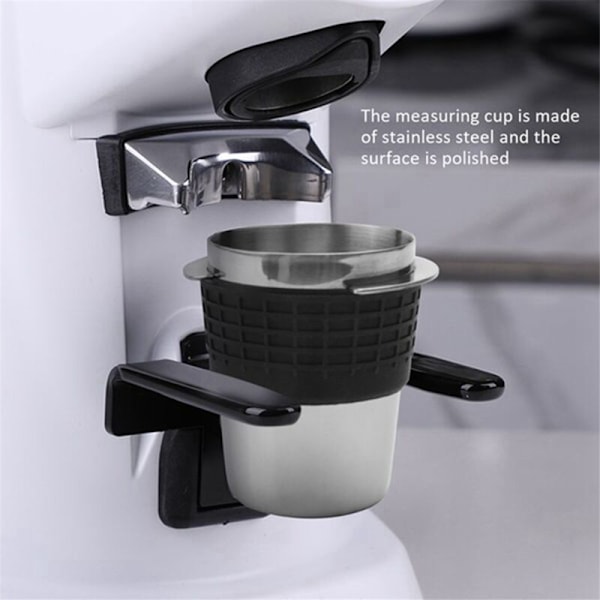 58mm Kaffe Doseringsskopp, Sniffing Cup for Maskin, Slitesterk Rustfritt Stål Kaffe Doseringsskopp, Sølv