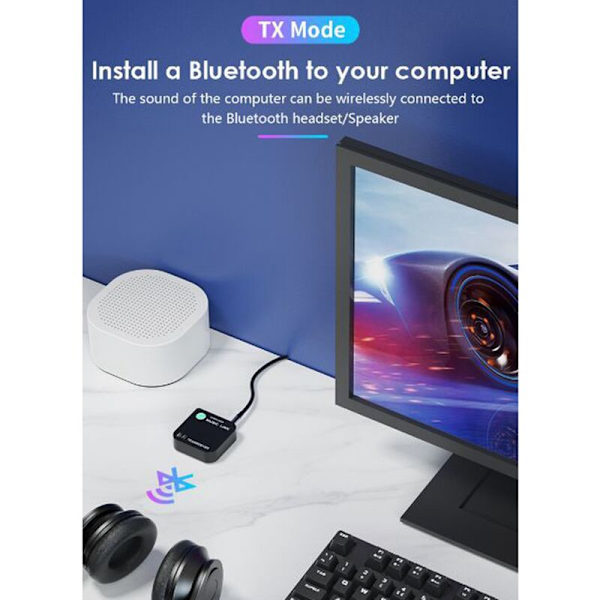 Bluetooth 5.2 Transmission og Modtagelse TRX30 Indbygget Høj Fidelitet Bluetooth