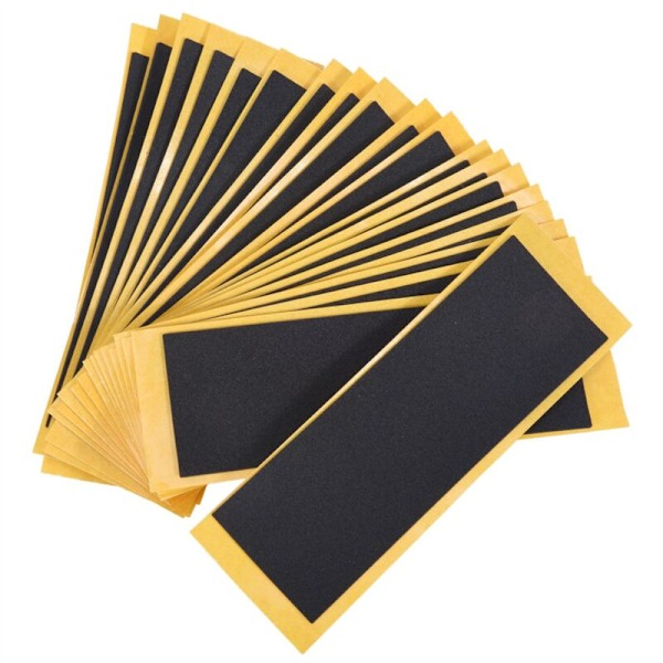 20 stk. sæt/parti sort fingerboard bro ubeskåret tape klistermærker sort skum greb tape klistermærker 38 mm x 110 mm