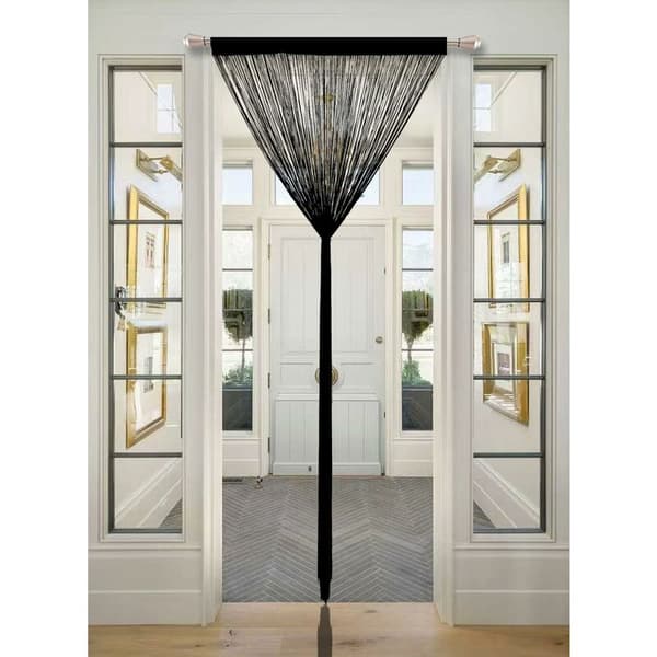 Interiørdesigner - Guopo Trådgardin 90x200cm Sort
