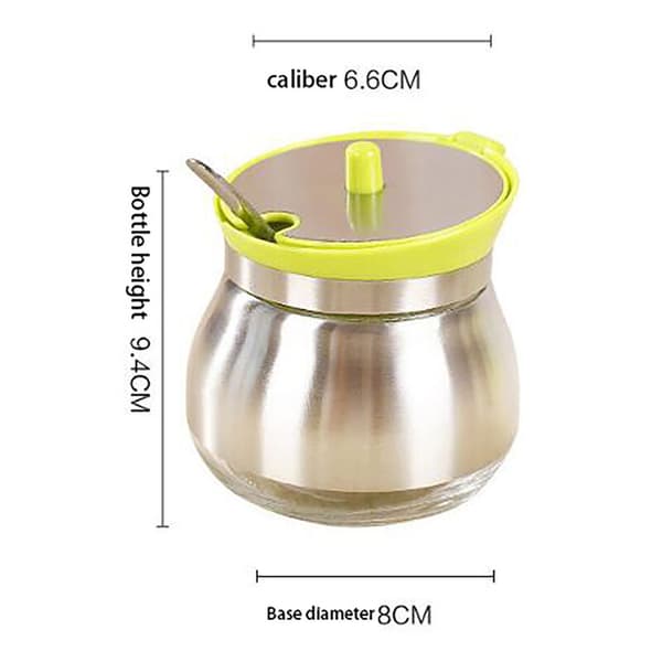 Kryddburk - Kryddflaska Glas Kryddburk Hushåll Salt Shaker Socker MSG Kryddflaska Krydda 4 st/set