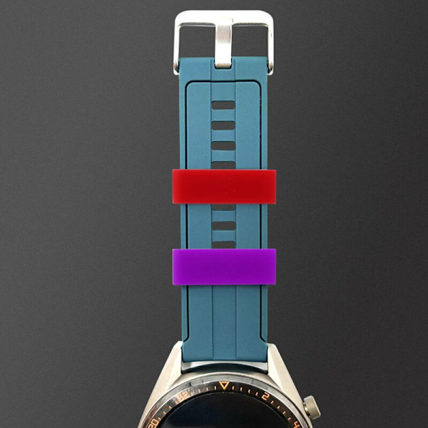 7 st gummibandhållare för klockarmband, spänne, ring för bredd 20 mm