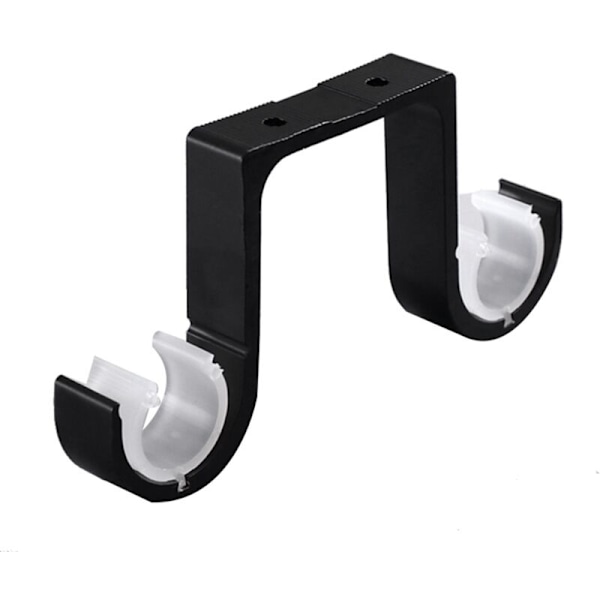 4 stk Dobbel Gardinstang Braketter Takmontering Aluminium Legering Svart