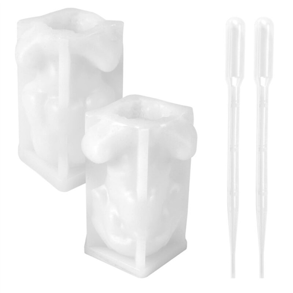 3D kranie silikoneform, Halloween DIY kranie stearinlysform \"Se ikke\", \"Lyt ikke\", epoxyform til duftlys