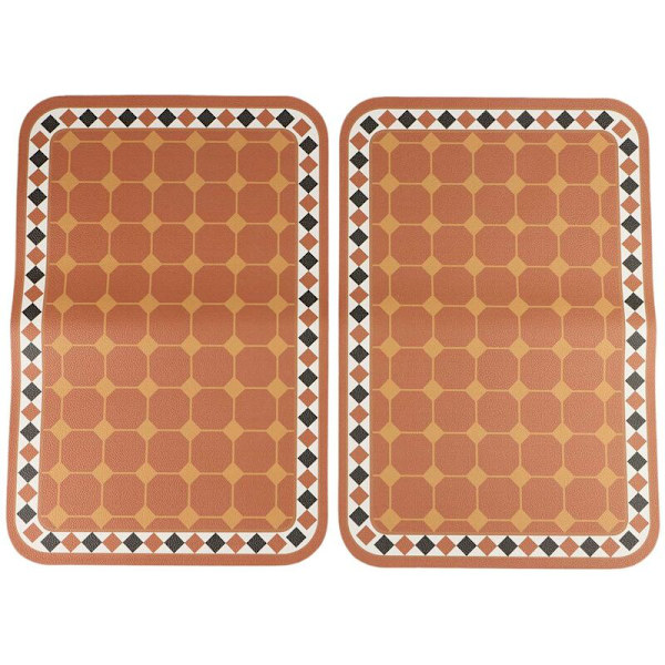 Dukningsunderlägg Romantisk Blommig Stil Placemat Isolering Dukningsunderlägg - Blå Kant 45Cm