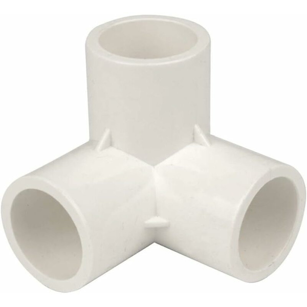 10 stk. 32mm PVC 3-vejs fittings, vandrørsfittings, tredimensionelle T-fittings