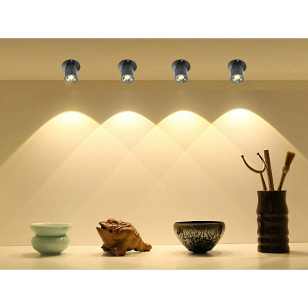 Mini LED-spot - Mini indbygget loftspot 1W med 100-265V AC-driver til hjem/vinskab/smykkekabinet/stue/skab, 10 stk. [Ener