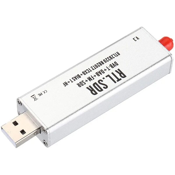 RTL-SDR Blog R820T2 RTL2832U 1PPM TCXO Software Defined Radio (Endast Dongel)-DENUOTOP