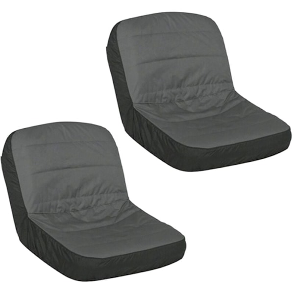 2-pack universella vadderade gräsklippartraktor-säteöverdrag, vadderad förvaringsficka, medium svart