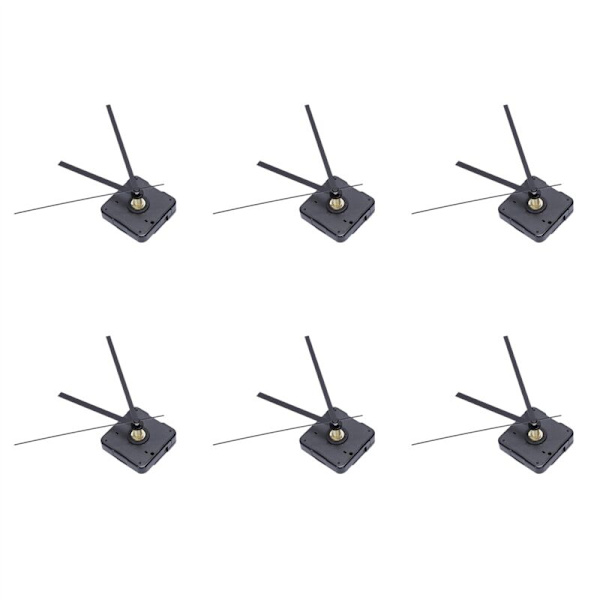 6X Klockmekanism DIY-Set för Väggklockdelar Kvarts Timme Minut Rörelse Dekoration
