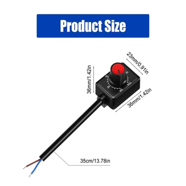 5 st DC 0/1-10V Knapp LED Dimmer, Lågspänning Passiv Dimmer PWM Dimning för Elektronisk Dimbar LED-drivrutin 0-10V eller 1-10V
