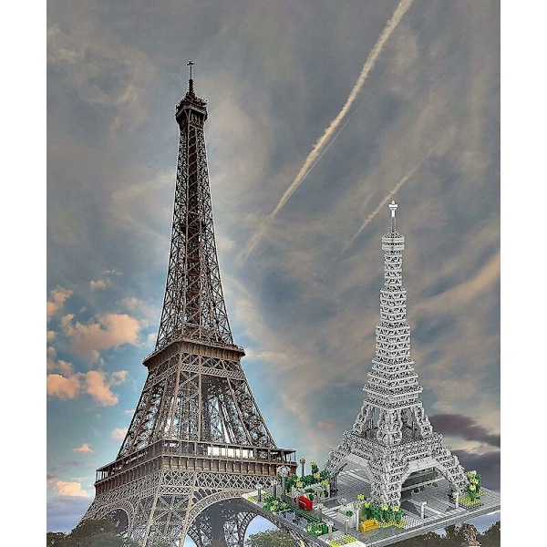Byg Eiffel-tårnet Miniature Blocks Set, 3369 stykker Miniature Blocks 3d puslespil legetøj, gaver til voksne og børn