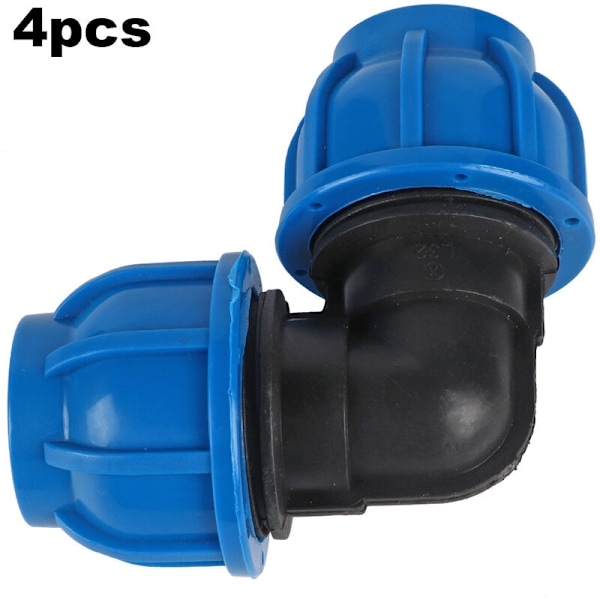 32mm til 32mm PE Plast Albue Adapter Kobling Vannrør Tilbehør, 4 Stykker