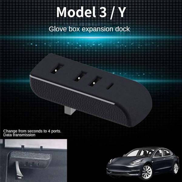 USB-keskitinlaatikko Model3 2021-2023, Model Y -laajennustelakka