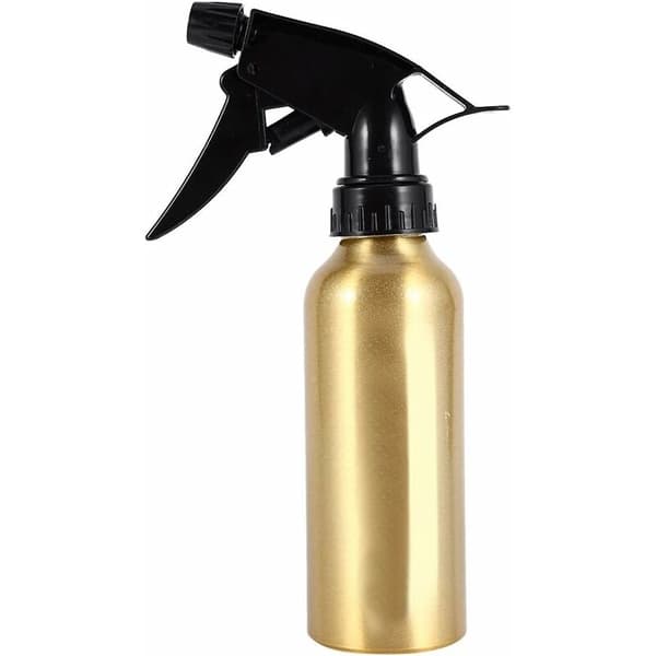 Tom sprayflaske til frisørspray til hårstyling (200 ml, guld)
