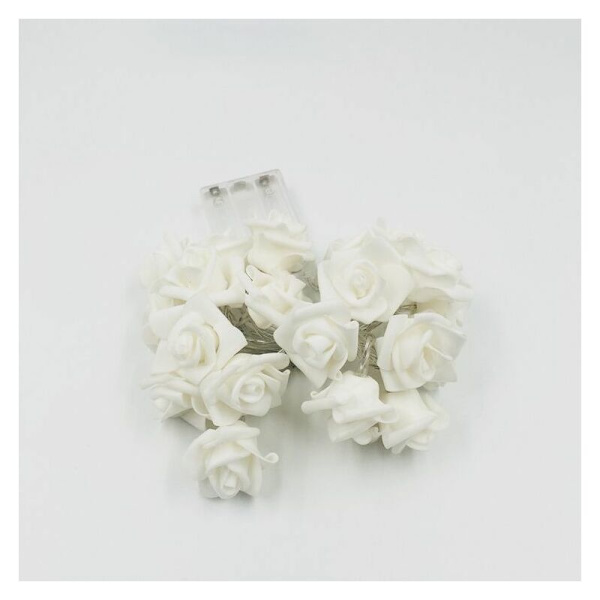Roselys Batteridrevne Blomsterlys Varmt Hvit Fe Lys Romantisk Hjem Hage Dekorasjon for Bryllup Fest Valentinsdag Jul (3M