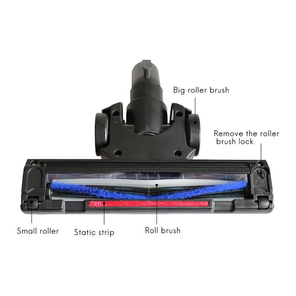 32mm Interface Diameter Brush Head Floor Brush Efficient Cleaning Brush with 2 Adapters for V7 V8 Brush Replacement