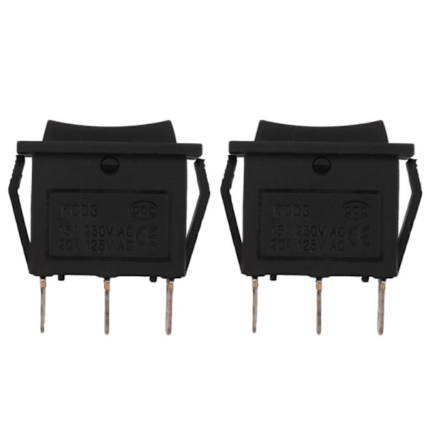 2X AC15A/250V 20A/125V 3-polet SPDT På-Av-På vippebryter Snap-in programvare