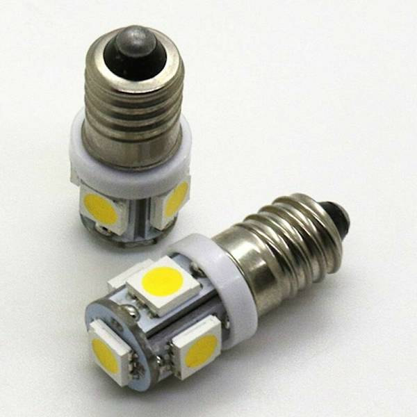 LED-lampor E10 9 V kallvit 5SMD 0,5 W - 10-pack