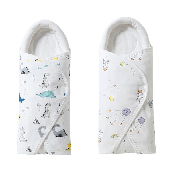Fortykket efterårs- og vinterbabysovepose, vindtæt og varm babykramme, velcro baby anti-skip svøb sovepose