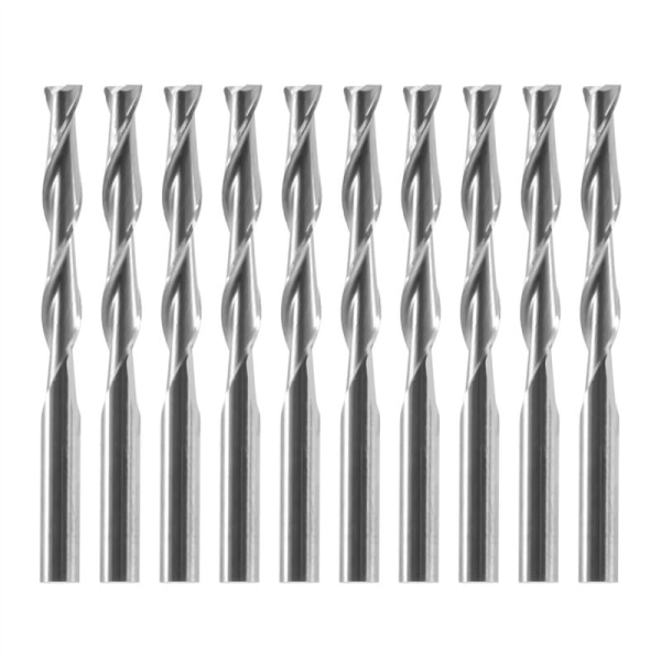 10x 1/8 Inch 3.175mm CNC Carbide Double Two Flute Spiral Bit End Bit Router Bit 22mm