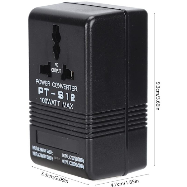 AC Spændingskonverter 100v-120v til 220v-240v Step Up Buck Strøm Adapter Transformer 100w