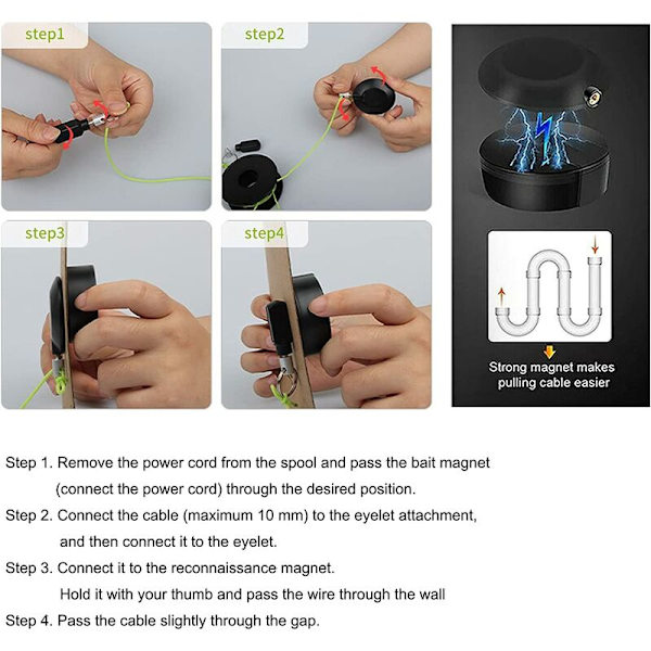 Magnetisk Trådguide Magnetisk Trådtrækker Magnetisk Trådholder Væghængt Trådtrækker Med Magnetisk Trådguide Magnetisk Trådtrækker Trådtrækker H