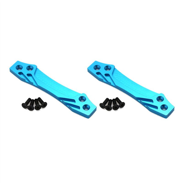 2X Metallstötfångarplatta för TT02 TT-02 1/10 RC Bil Uppgraderingsdelar