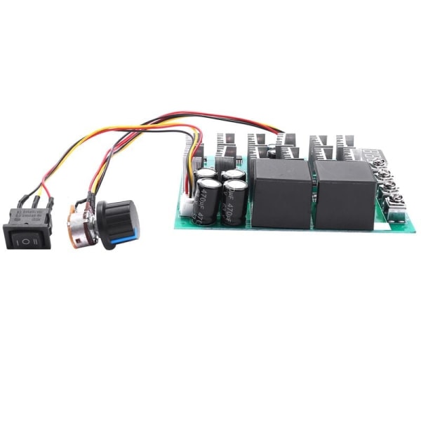 DC 10-55V 12V 24V 36V 48V 55V 100A PWM Motorhastighedsregulator HHO Fjernbetjening Reversstyringskontakt med LED-display