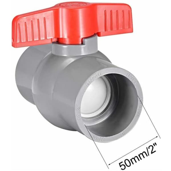 PVC-kulventil, plastkulventil (50 mm) aesap thsinde 2 st--