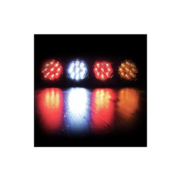 Bil Baklykta 2 St 12V 36 LED Bakljus 6 Funktioner Släpvagn Husvagn Lastbil Baklampa