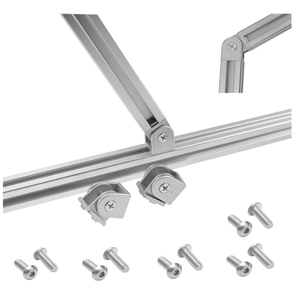 2 stk aluminiumslegering svingleddserie egnet for 2020-serie aluminiums ekstruderingsprofil fleksibelt svingledd 2020 aluminiums profil