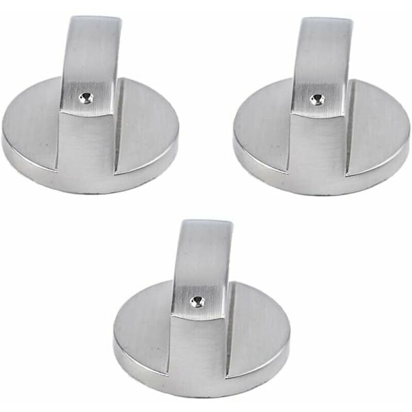 Erstatningsknapp for komfyr, sølvmetall, 6 mm, universell kontrollknapp, gasskomfyr, kjøkken, gassbluss, 6 mm ovnknapp (6 stk)