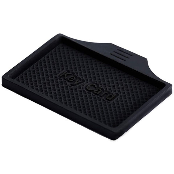 Til Model 3 Y Midterkonsol Kortholder Anti-Slip, Blød Silikone Kopholder Pad Sort