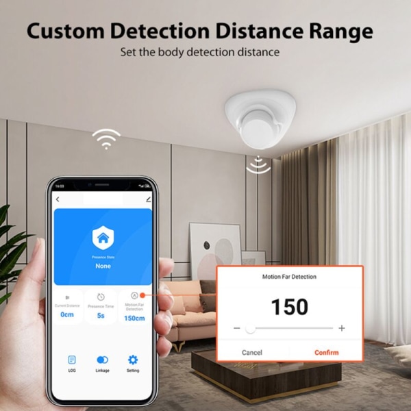 Tuya Zigbee WiFi Smart Human Body Sensor Radar Detector 24GHz Mikrovågsrörelsesensor Trådlös Människonärvarodetektor