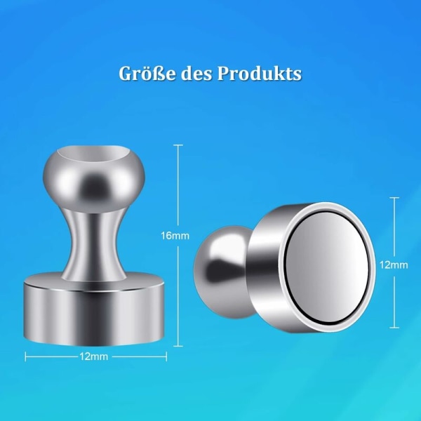 Vahvat magneetit 12 kpl Pienet neodyymi jääkaappimagneetti N52 Magneettitaulun magneetit 12 x 16 mm Jääkaapille Valkotauluille Kuville Muistiinpanoille Kartalle