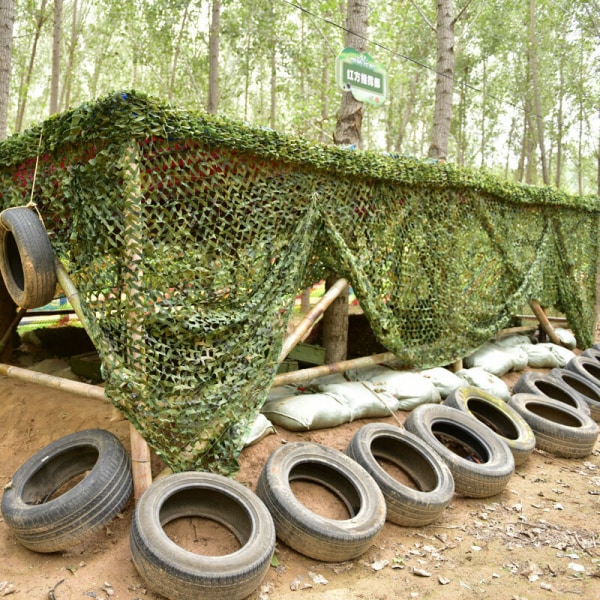 Camouflage solsejl beskyttelsesnet til udendørs camping 56m
