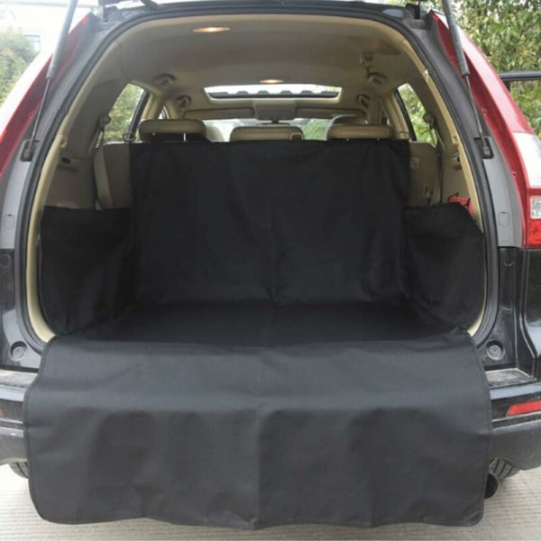 Universal Vanntett Bagasjerommatte med Bumperklaff, Passer Biler, 4x4, Stasjonsvogn, Lastebil, Hatchback, SUV (Lang, Svart) - Fei Yu