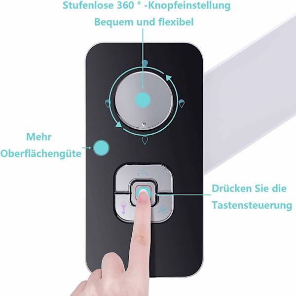 Icke-elektrisk bidésdusch med självrengörande dubbla infällbara munstycken - Rengöring fram och bak - Justerbar tryckknapp för kallt vatten