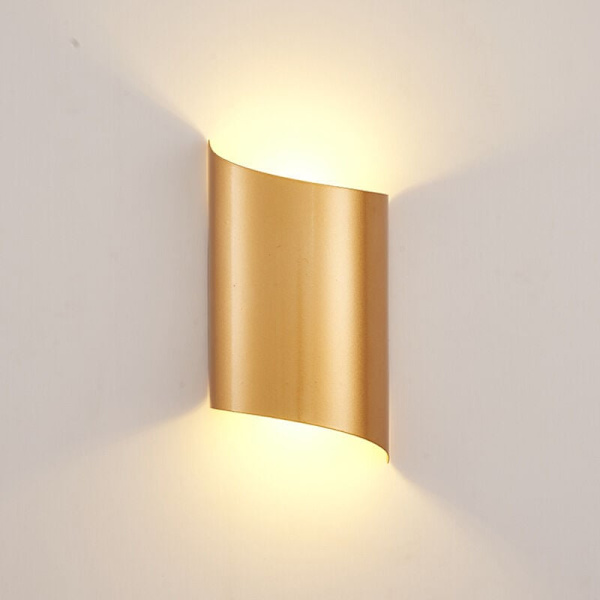 Hvid væglampe til indendørs brug, varm hvid væglampe til soveværelse, LED væglampe i guld. vægtapet - RW børnevæglampe