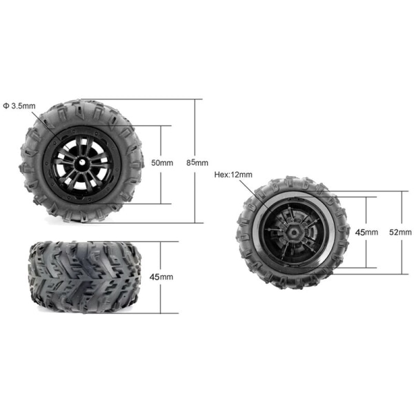 4 kpl sarjan suuret renkaanleventävät rengaspyörät 144001 124016 124018 124019 12428 HBX 16889 16890 RC-auton päivitysosat