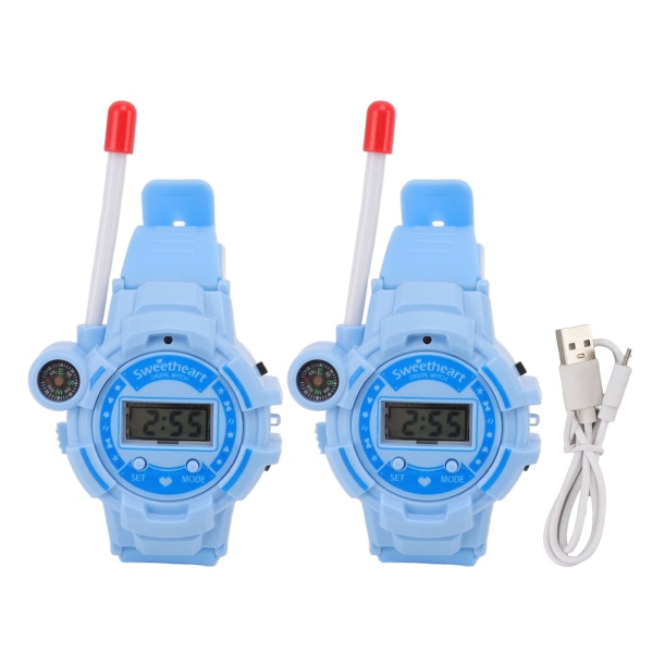 Uppladdningsbart walkie-talkie utomhusspel för barn (1 par) blue